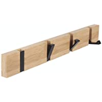 JSVER Perchero de Pared Plegable 4 Ganchos de Perchero de Montaje en Pared para Colgar Abrigos Bufandas- monederos y más…